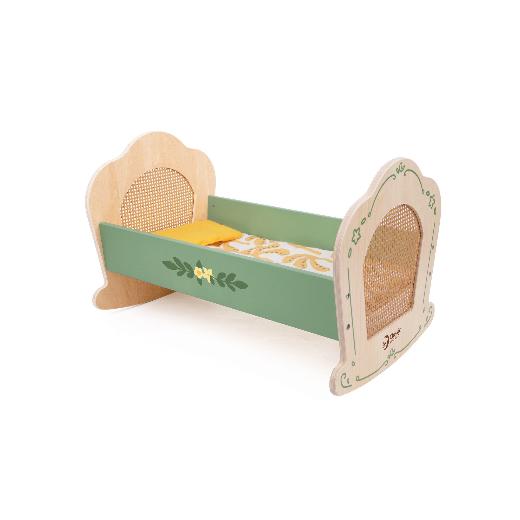 Classic World Puppenwiege Classic World - Wiege Vintage - 45x28x28,3cm - ab 3 Jahre