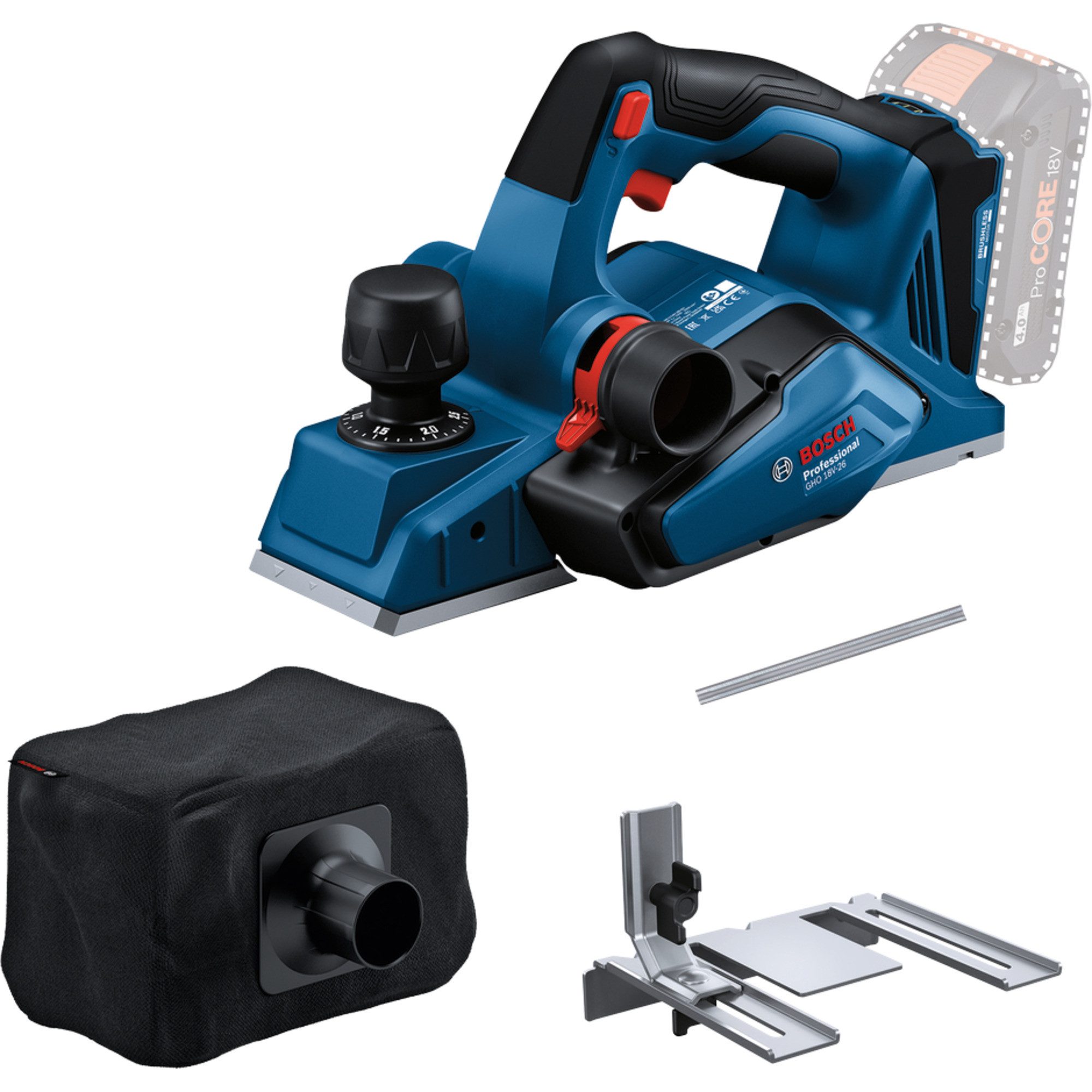 Bosch Professional Akku-Elektrohobel Bosch Professional Akku-Falzhobel GHO 18V-26, (ohne Akku und Ladegerät)