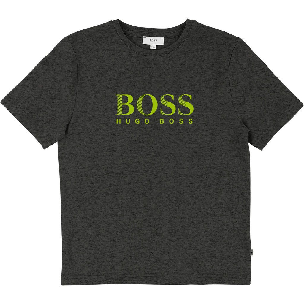 Boss Kidswear T-Shirt BOSS Kidswear Kinder T-Shirt anthrazit mit Logo