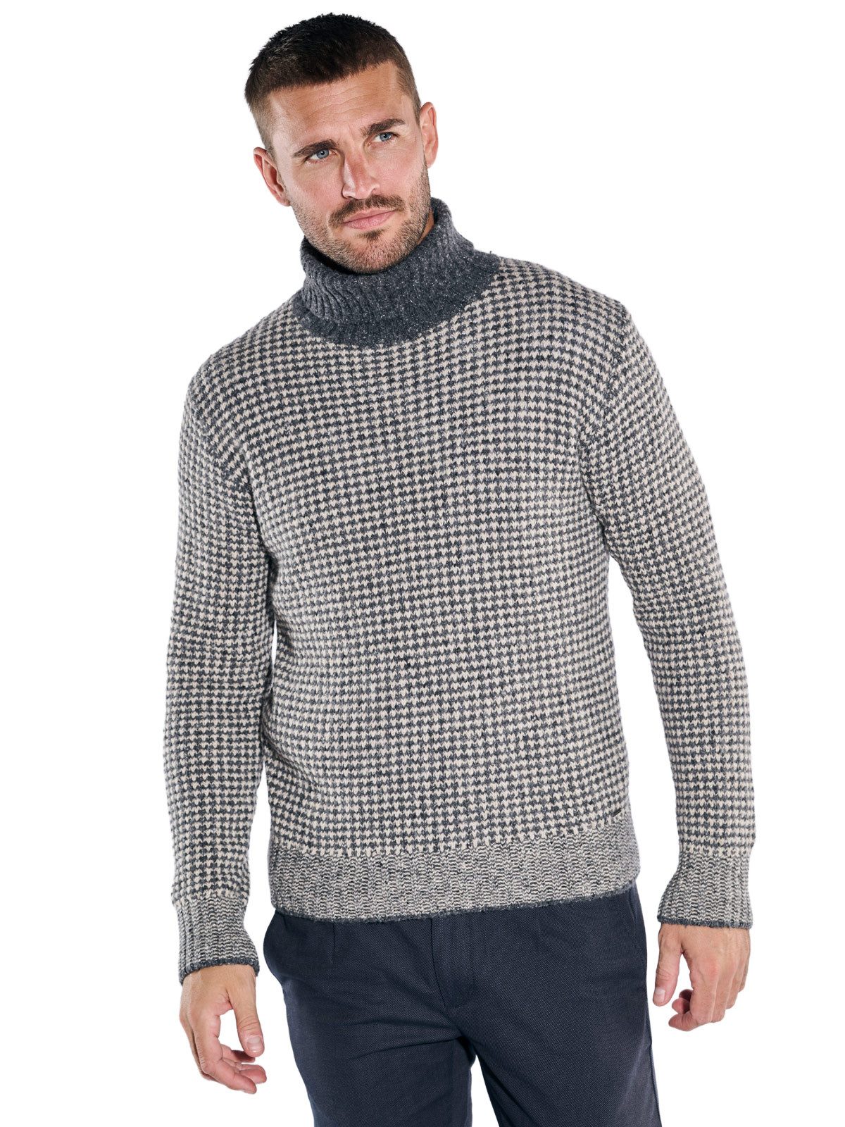 emilio adani Rollkragenpullover emilio adani Herren Пуловеры mit Rollkragen, Grau