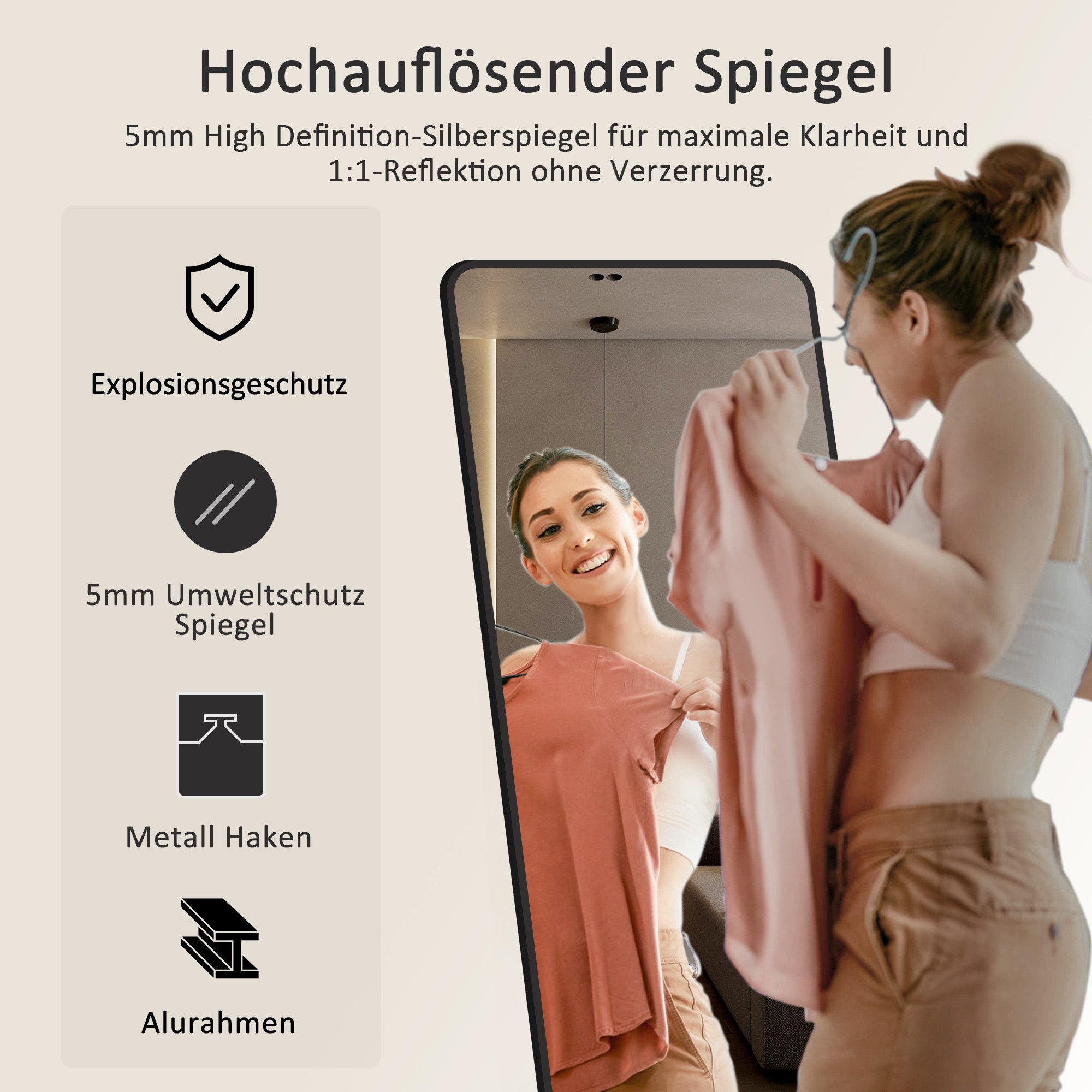 Hopibath Wandspiegel ganzkörper 180x80 150x50 160x40 günstig online kaufen
