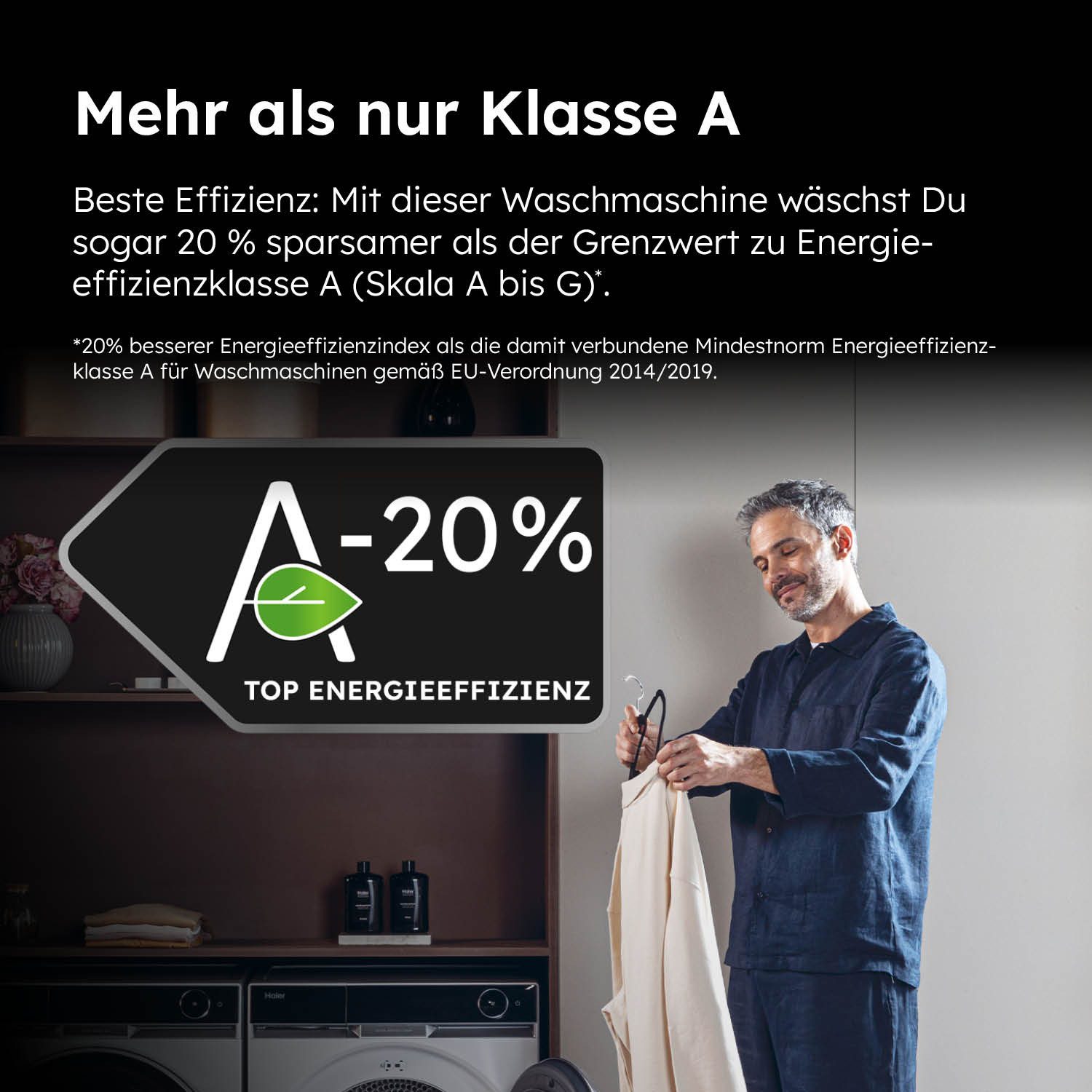 Haier Waschmaschine I-PRO 5 HW80-B14959EU1, 8 kg, 1400 U/min, 8 kg, 1400 U/min, Flüsterleiser Motor, Antibakterielle Technologie – Bild 4 von 5