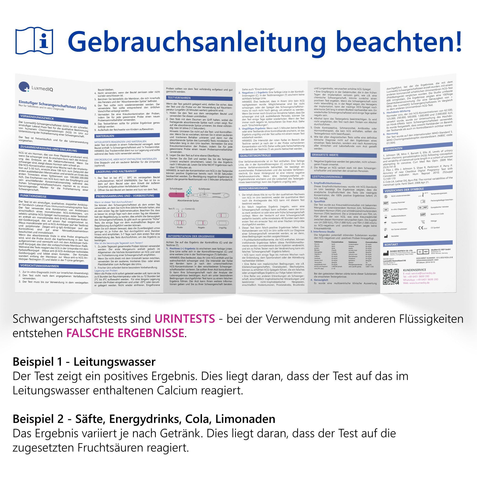LuxmedIQ Schwangerschaftstest Ultra Frühtest - 6 Tage früher Testen, 5-tlg., 6 Tage früher Testen, über 99% Genauigkeit