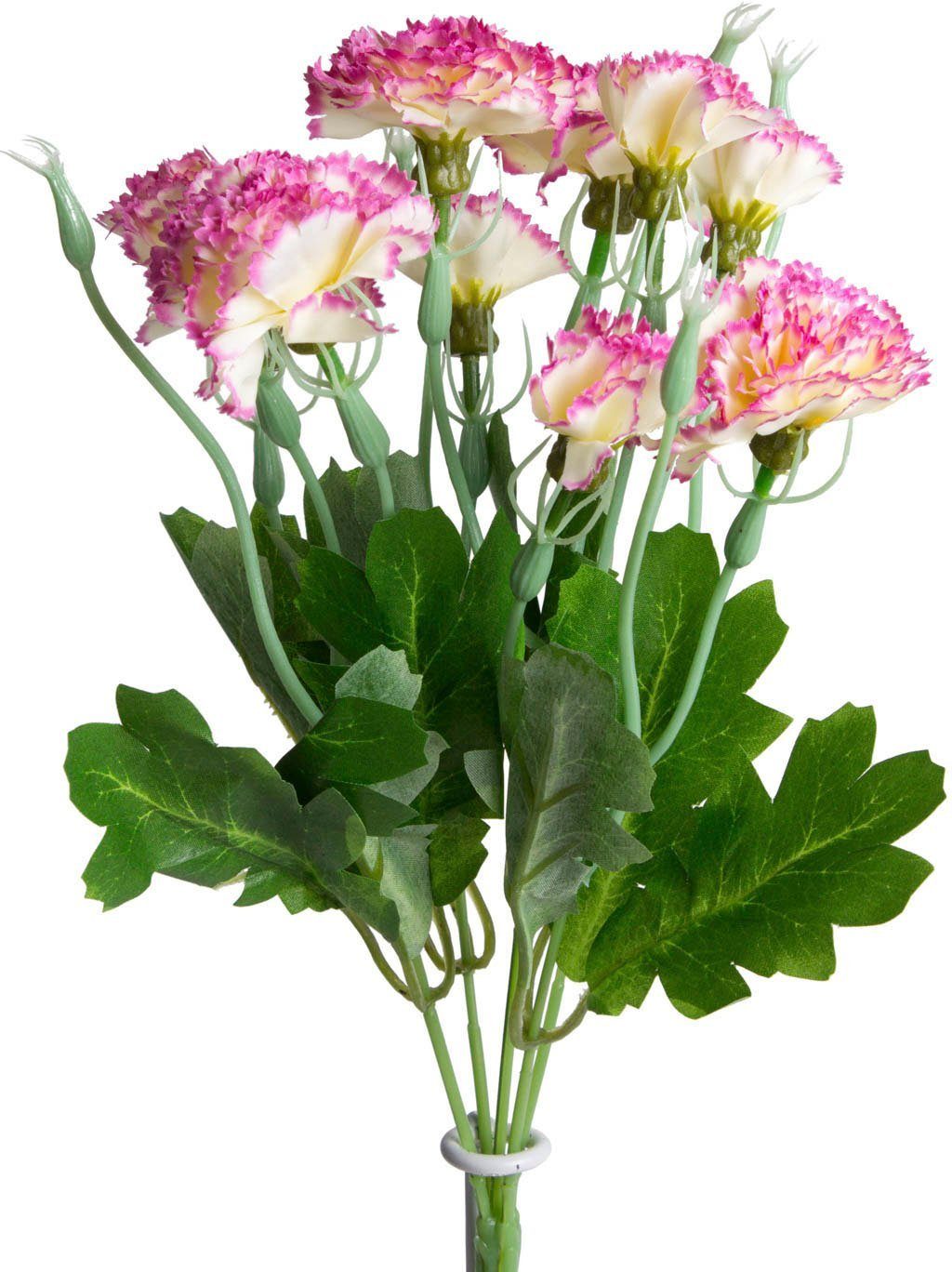 Kunstblume cm, Kunstpflanze Höhe Naturgetreue Nelke, 35 Nelkenbusch Botanic-Haus,