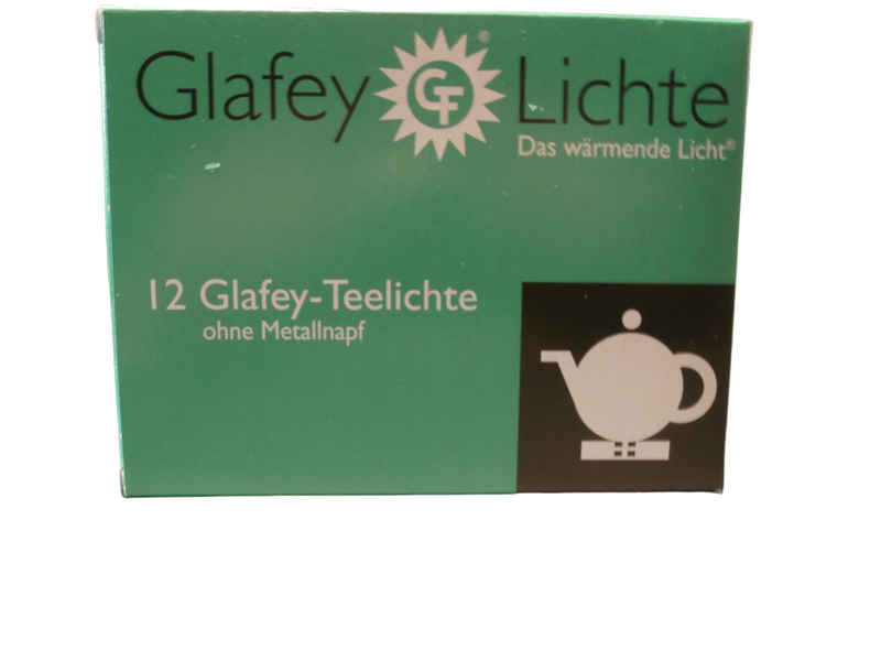 Glafey-Lichte Teelicht Glafey Teelicht (12 Stück), gegossene Teelichte mit besonders langer Brenndauer