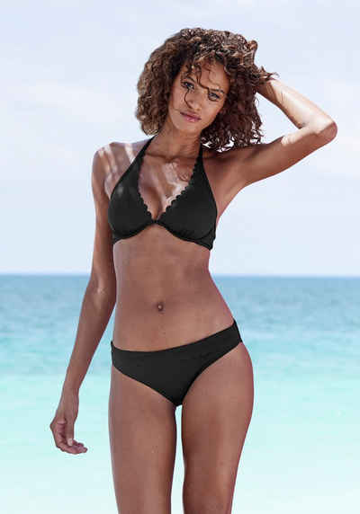 LASCANA Bügel-Bikini-Top Scallop, mit gelaserter Wellenkannte