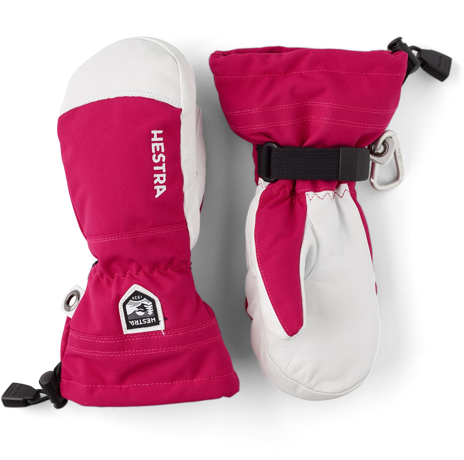 Hestra Skihandschuhe Army Leather Heli Ski Jr. mitt. fuchsia