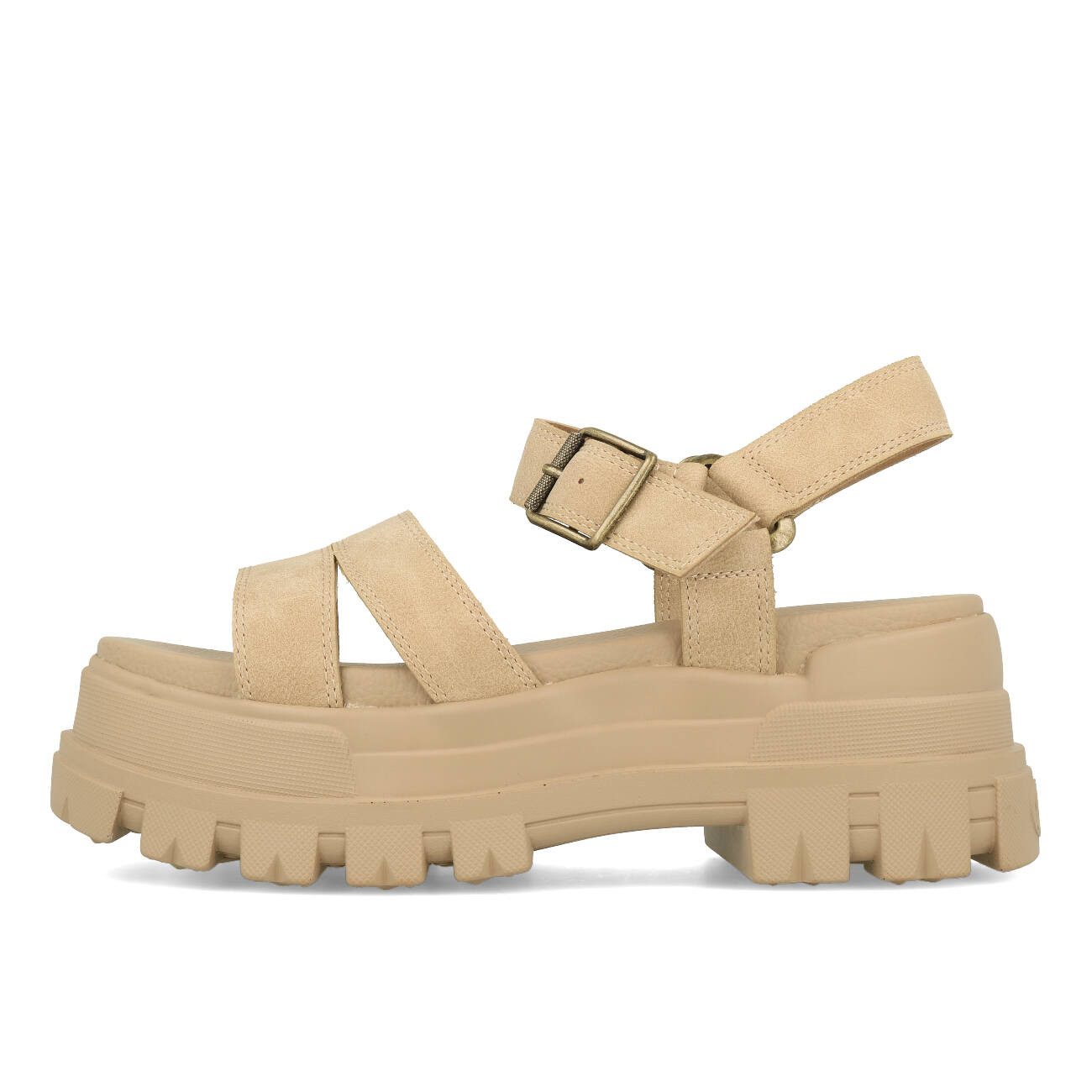 Buffalo Buffalo Aspha TS Sandal Damen Vegan Nubuck Beige EUR 38 Sandale