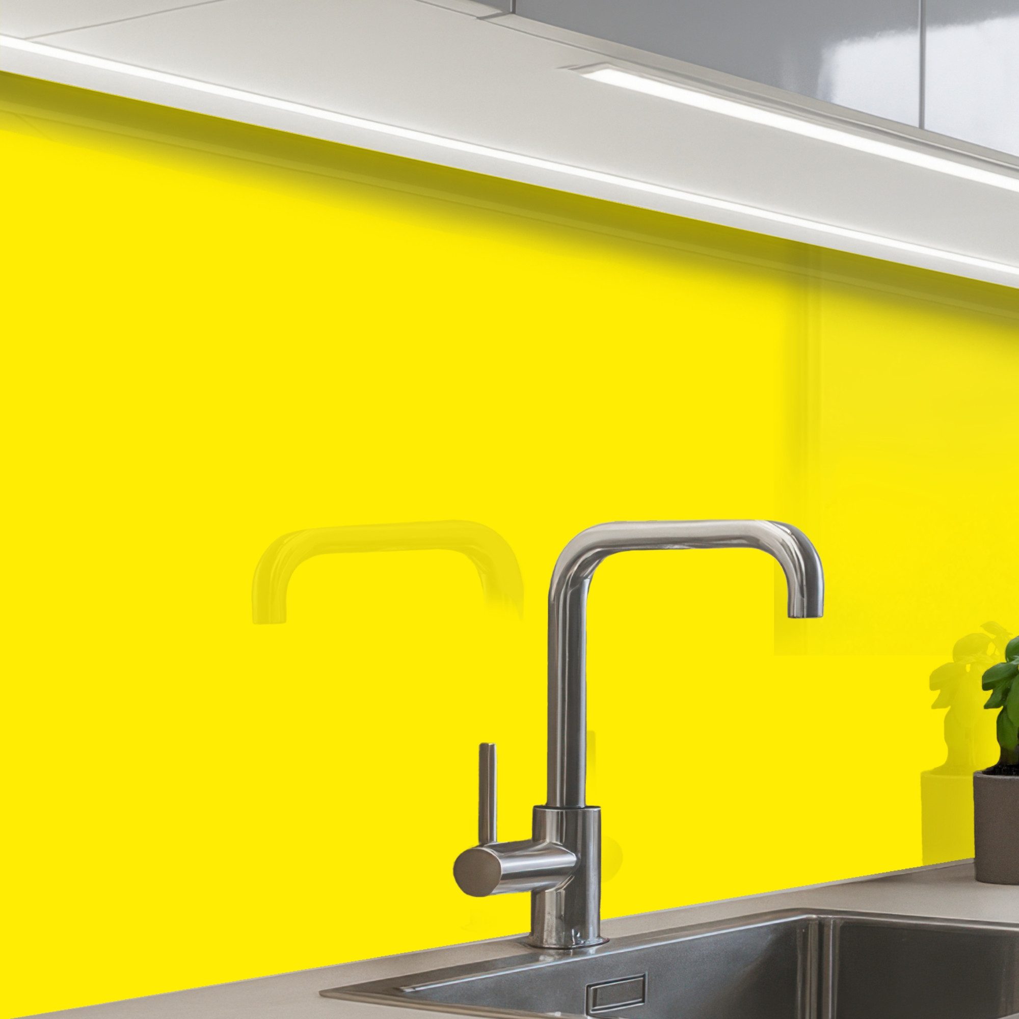 KitchenYeah Küchenrückwand Muster selbstklebend (keine Folie) Gelb - Zitrone - Neon - Farben, (1-tlg), Spritzschutz, Küche, Rückwand, Küchenwand, Küchenfront, 30x20 cm