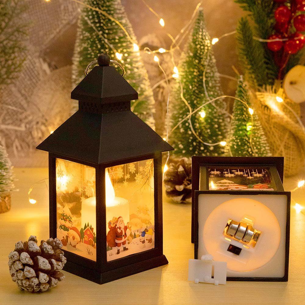 Deko, Warmweiß LED Hängelaternen, für Niederhaus Batterie, Schwarz Weihnachtsbaum Flammenlose Rosnek Dekolicht Tisch