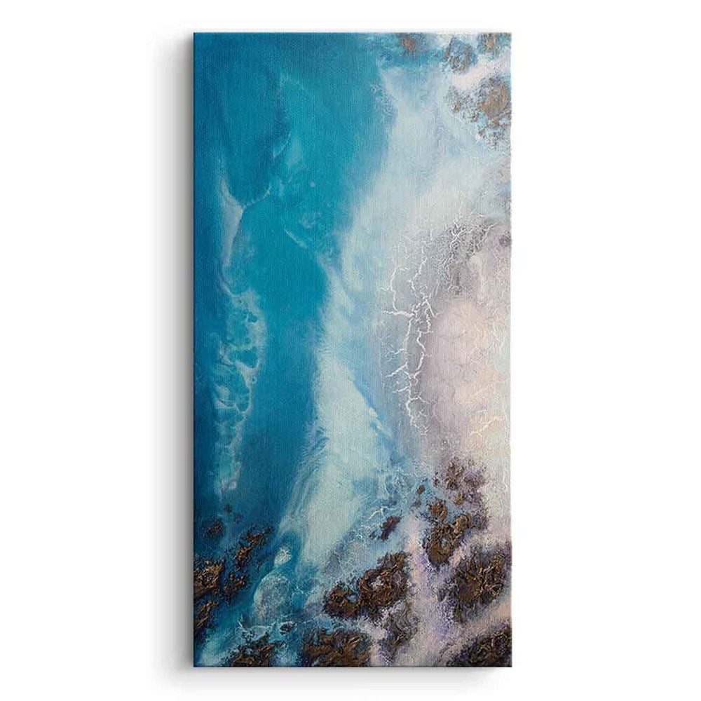 DOTCOMCANVAS® Leinwandbild Seaside Whispers, Leinwandbild Rising Light abstrakt Wandbild Kunstdruck