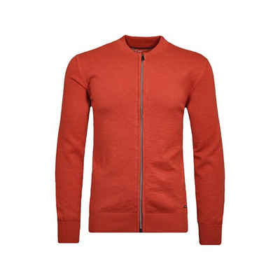 RAGMAN V-Ausschnitt-Pullover rot passform textil (1-tlg)