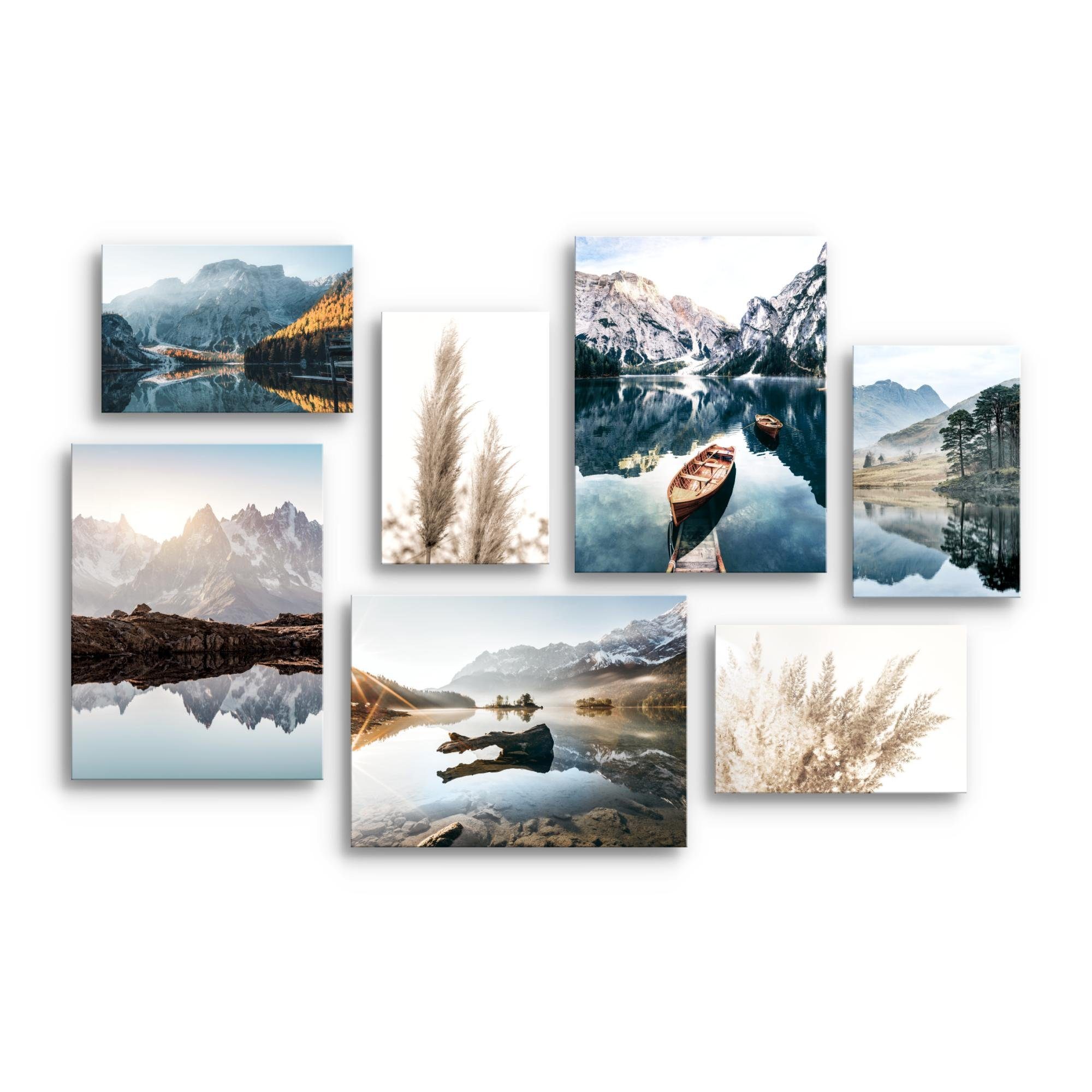 Novart Wandbild Wandbilder Set Landschaft Natur See Berge 100x70 cm, Berge günstig online kaufen