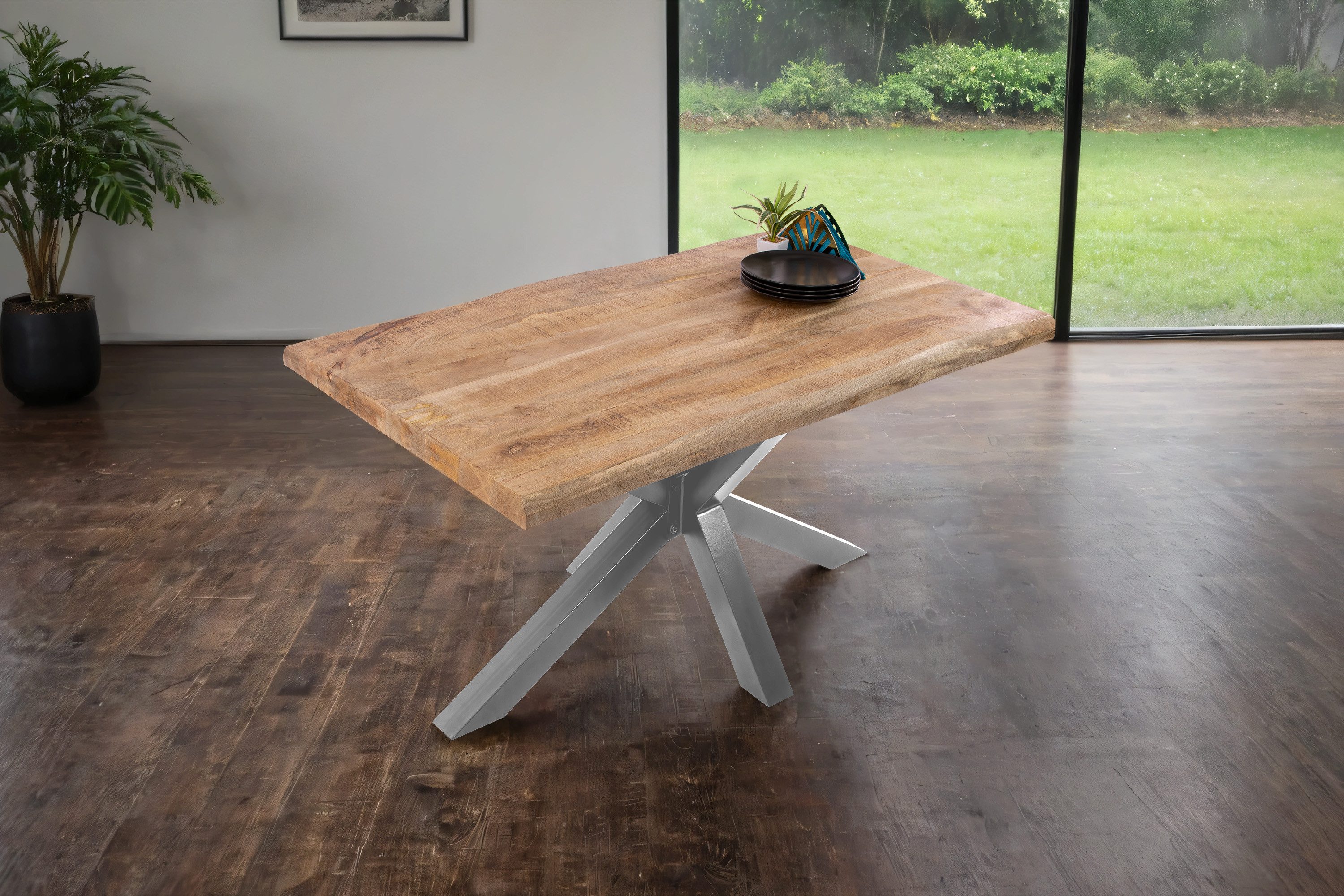 Trelevo® Esstisch Cuna_Mango_Spider, massives Mangoholz, Mango günstig online kaufen