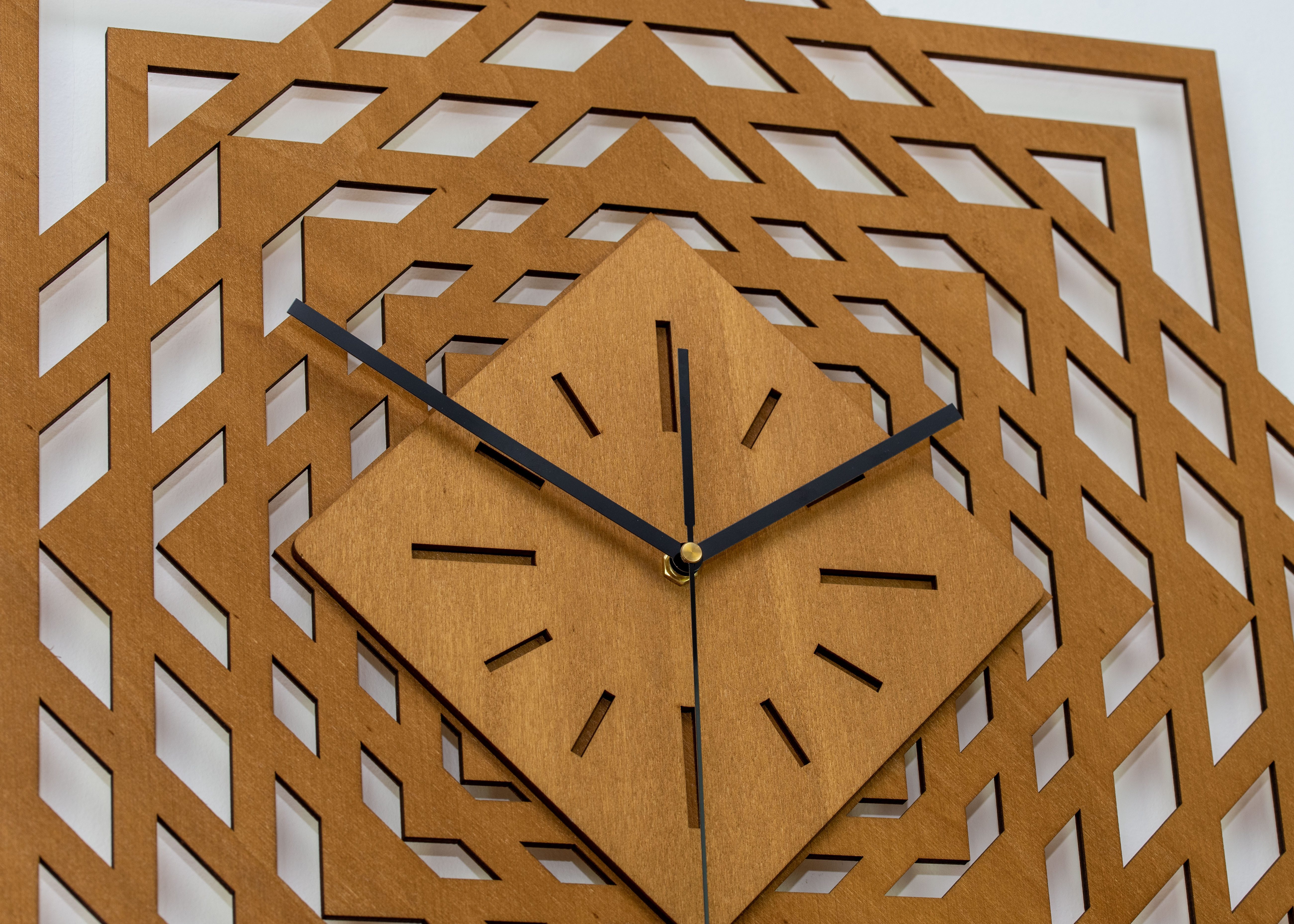 ORNAMENTI Wanduhr Grosse, moderne, geometrisch, holz, günstig online kaufen