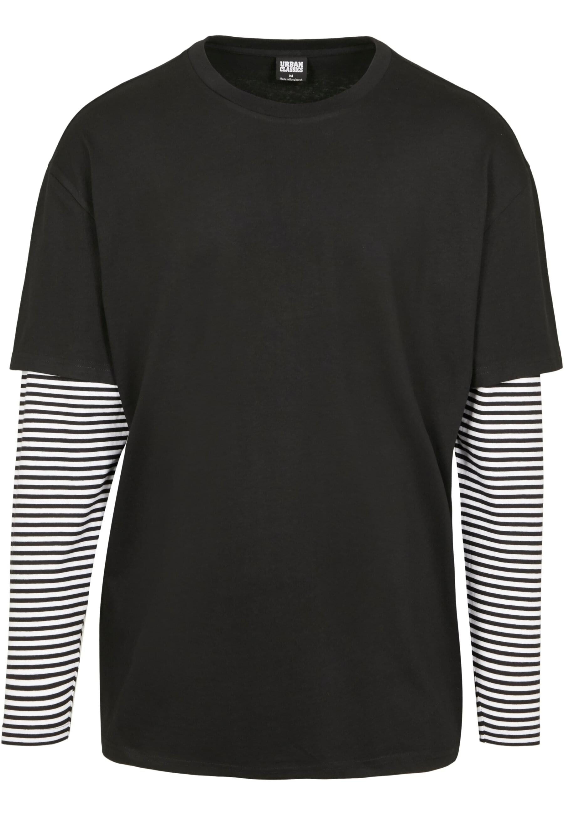 URBAN CLASSICS Longsleeve Urban Classics Herren Oversized Double Layer Striped LS Tee (1-tlg)