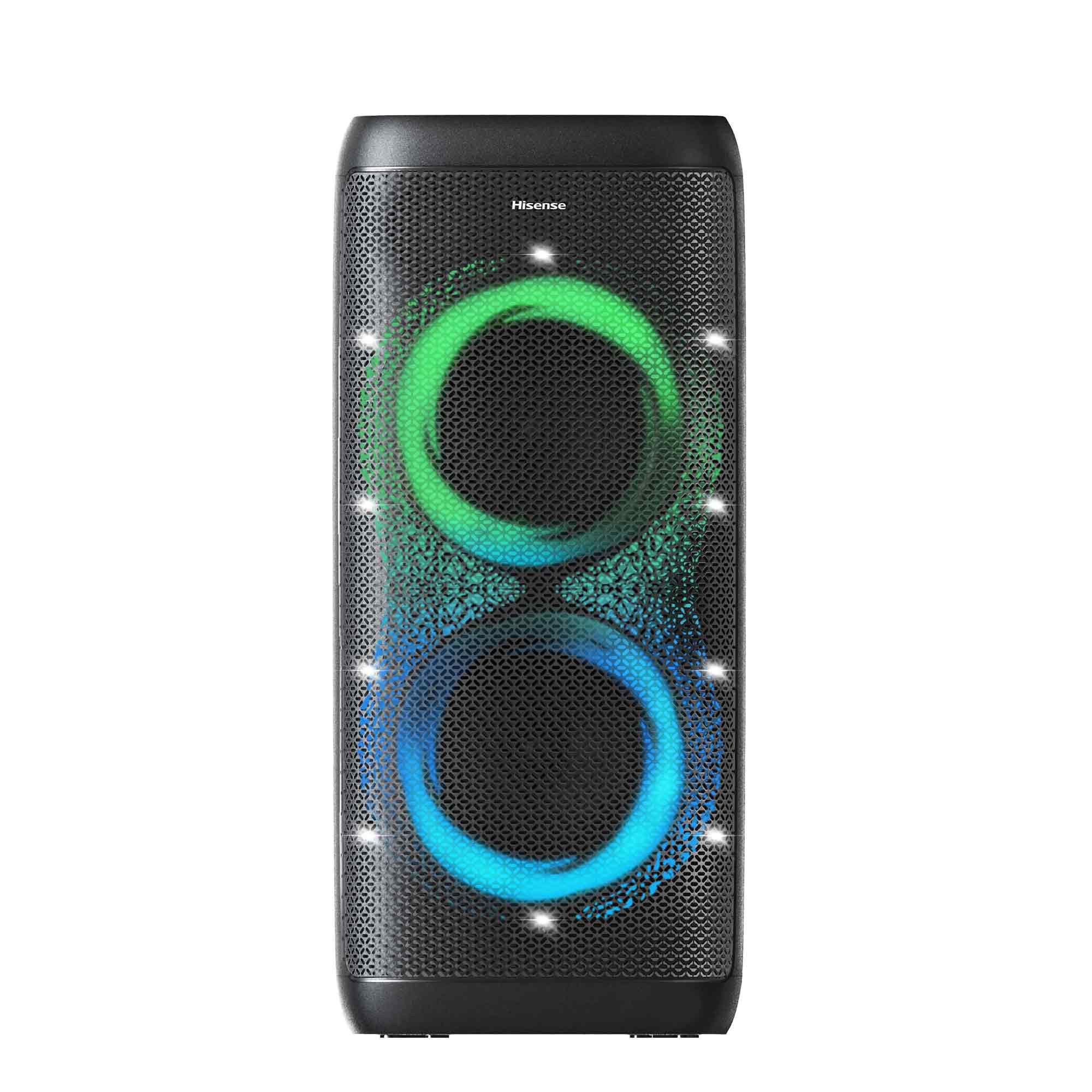 Hisense Party Thunder Bluetooth-Lautsprecher (Bluetooth, 620 W, 620W Klangvolumen, 5-Lichteffekte, 18 Stunden Akkulaufzeit)
