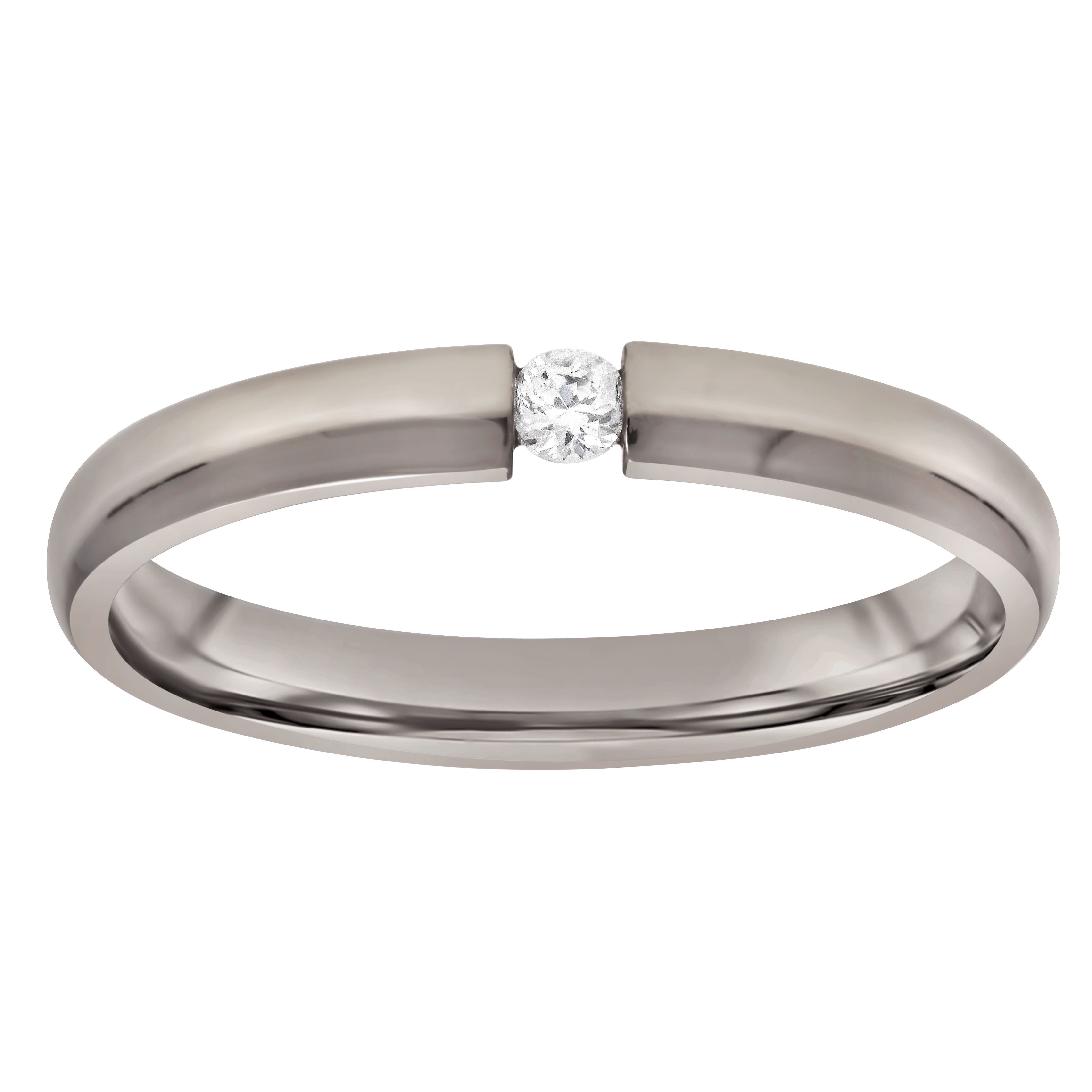 TITANIA Trauring Titanring, mit Zirkonia