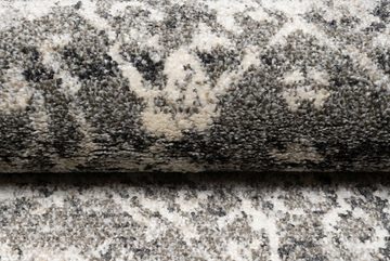 Designteppich Modern Teppich für Wohnzimmer - Abstrakt - Grau, Mazovia, 80 x 150 cm, Abstrakt, Modern, Höhe 11 mm, Kurzflor - niedrige Florhöhe, Weich, Pflegeleicht