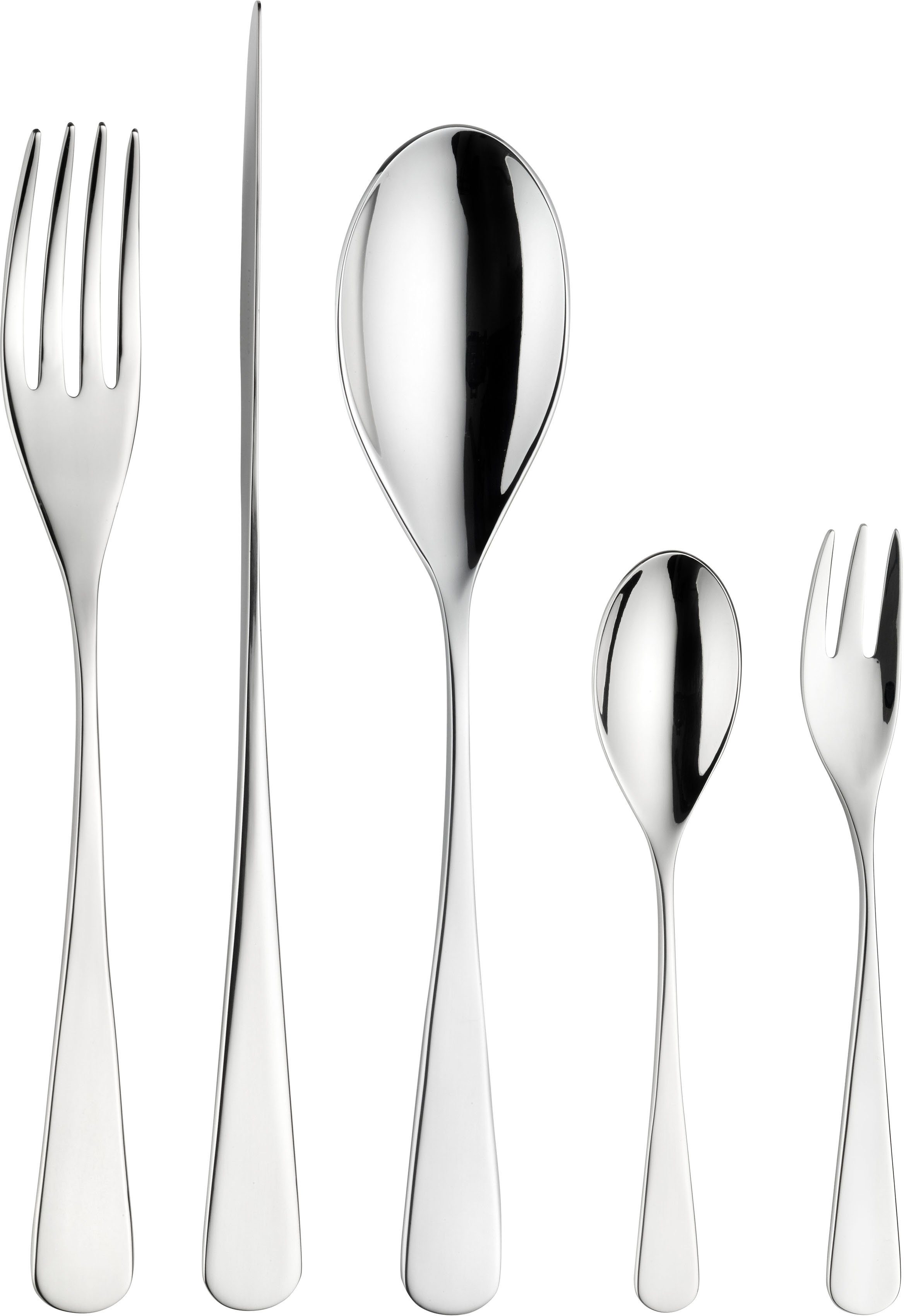 PINTINOX Besteck-Set Audrey (30-tlg), 6 Personen, Edelstahl 18/10, Geschmiedet, Made in Italy