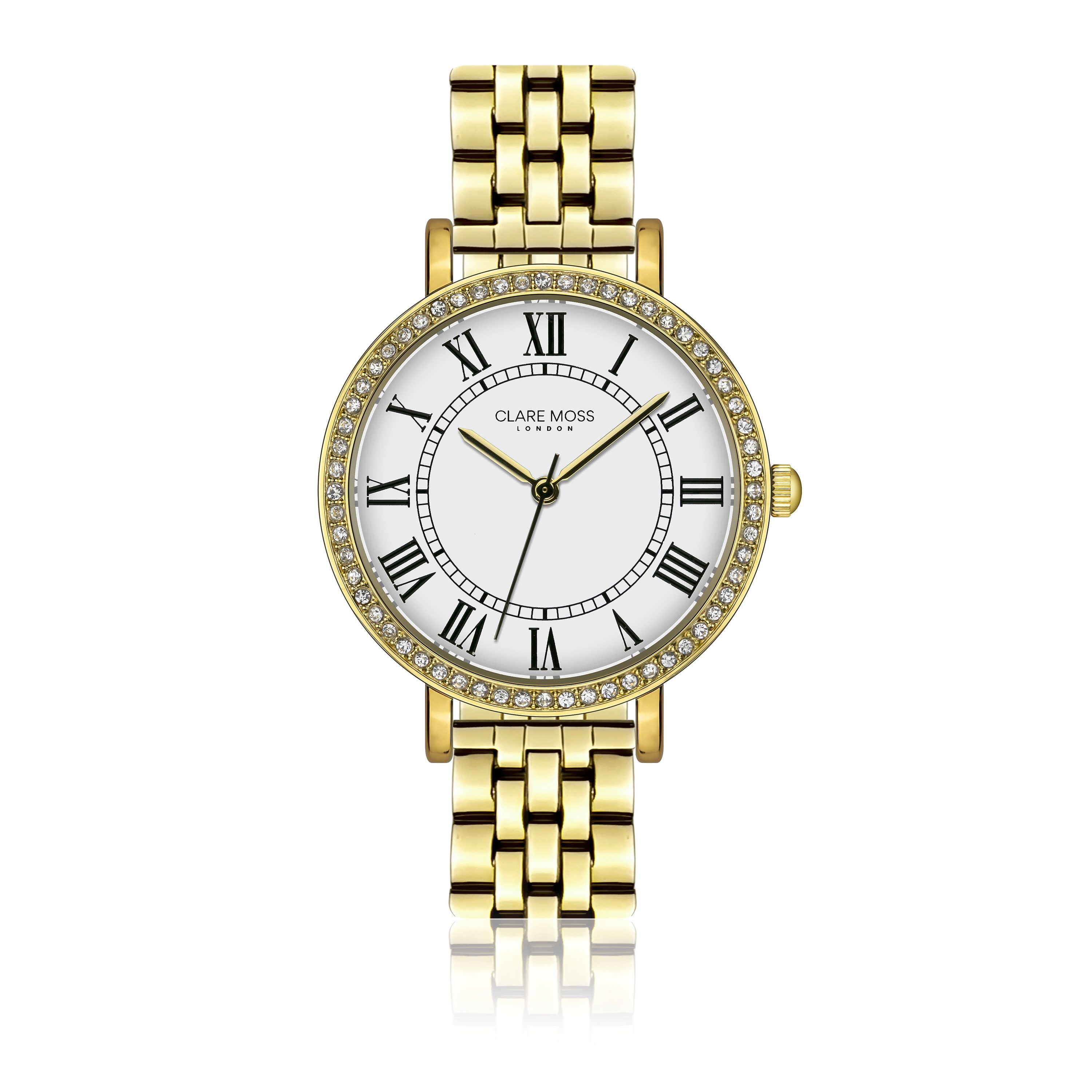 CLARE MOSS Quarzuhr CMB2-B094G London Gold Link