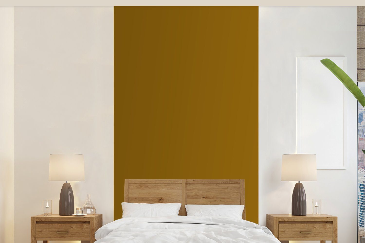 MuchoWow Fototapete Gold - Luxus - Interieur, Matt, bedruckt, (2 St), Vliestapete für Wohnzimmer Schlafzimmer Küche, Fototapete