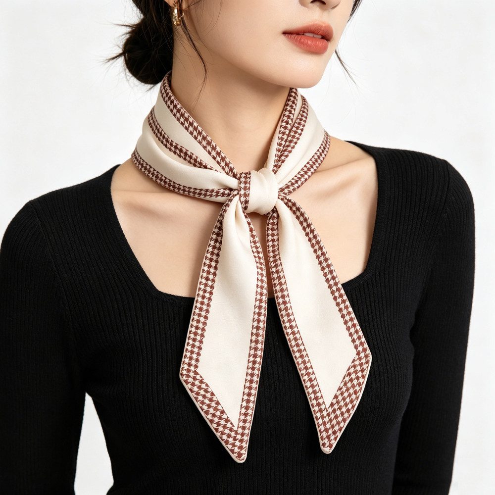 Zaewry Seidentuch Damen Seide Schal Halstuch Seidenschal Seidentuch Scarf, Taschentuch Handgelenk Accessoires Stirnband Haarband
