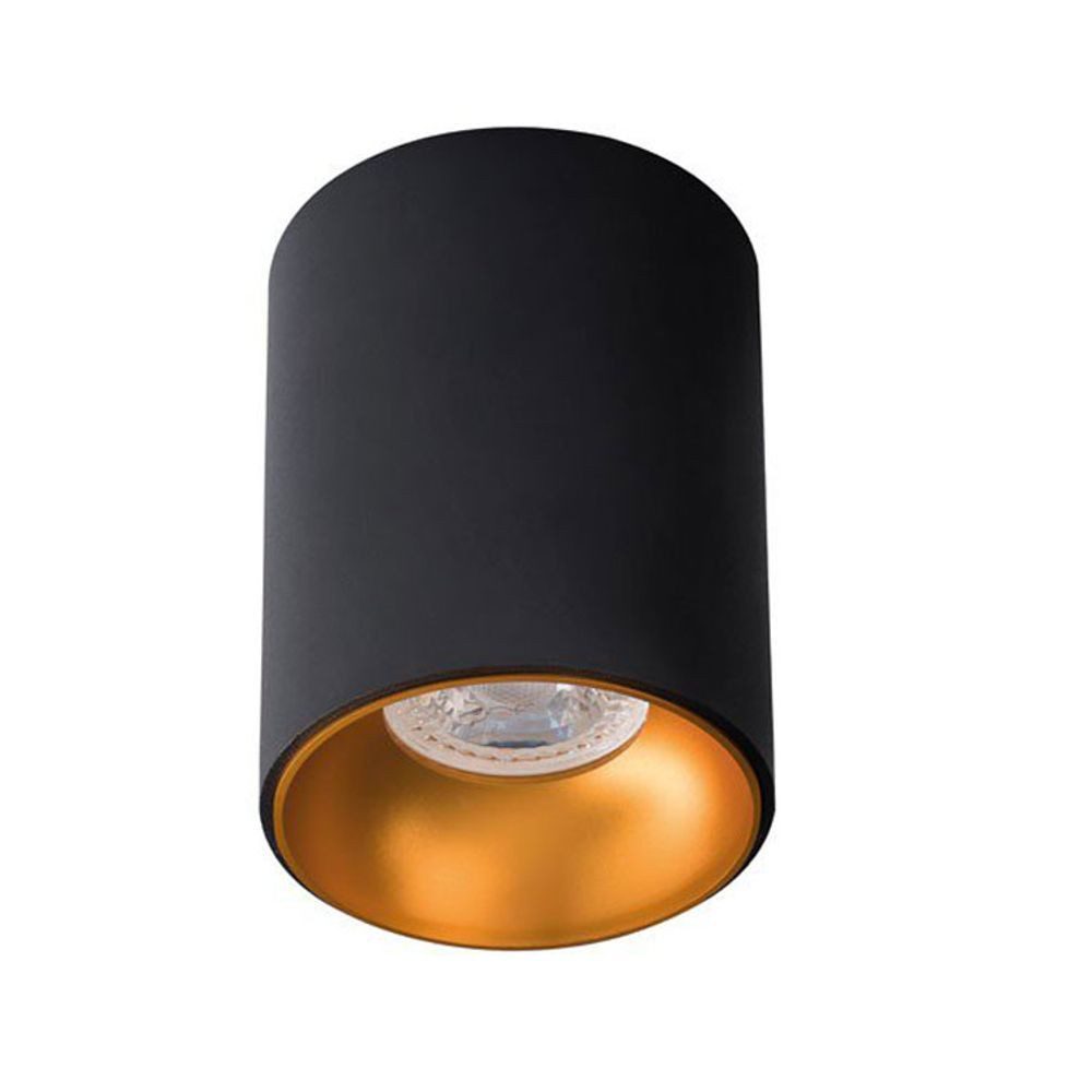 LED Deckenstrahler Aufbauspot Luna GU10 Schwarz, Gold