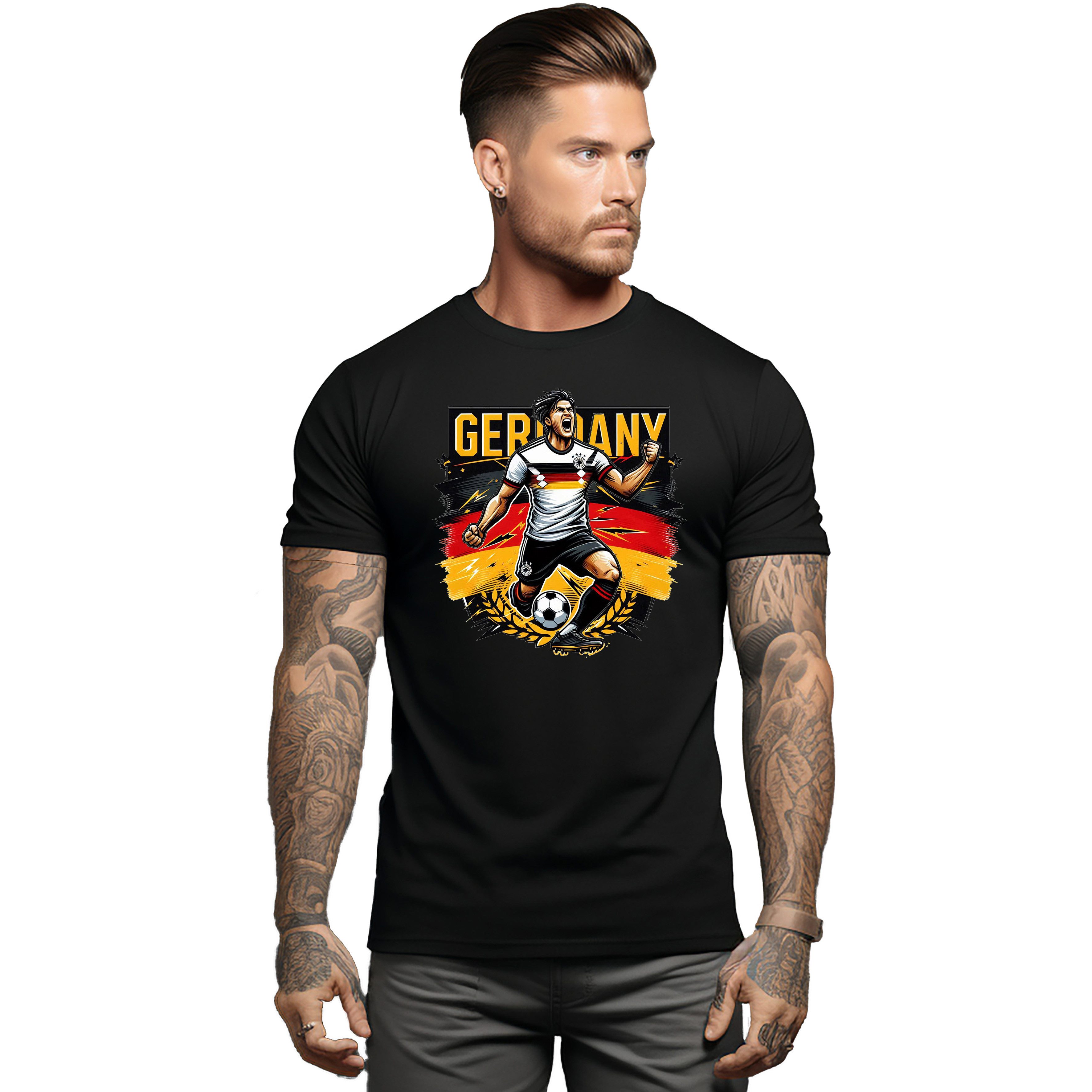 Banco T-Shirt Herren Fußball EM Deutschland Sport Trikot Perfekt für Fußball, Public Viewing & Sport-Events