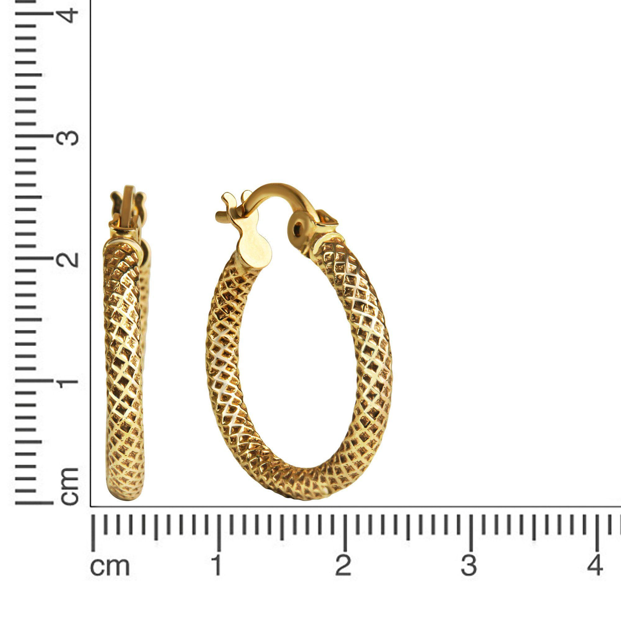 CELESTA Paar Creolen 375 Gold strukturiert günstig online kaufen