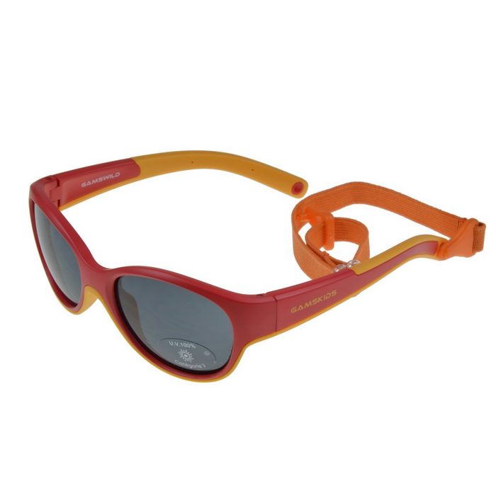 Gamswild Sonnenbrille WK7421 GAMSKIDS Kinderbrille 2-5 Jahre Kleinkindbrille Mädchen Jungen kids Unisex mintgrün pink rot-orange incl. Brillenband