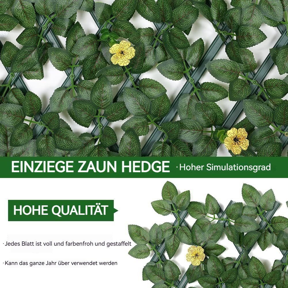 BlingBin Gartenzaun erweiterbarer Künstliche Hecken Sichtschutzzaun mit Blu günstig online kaufen