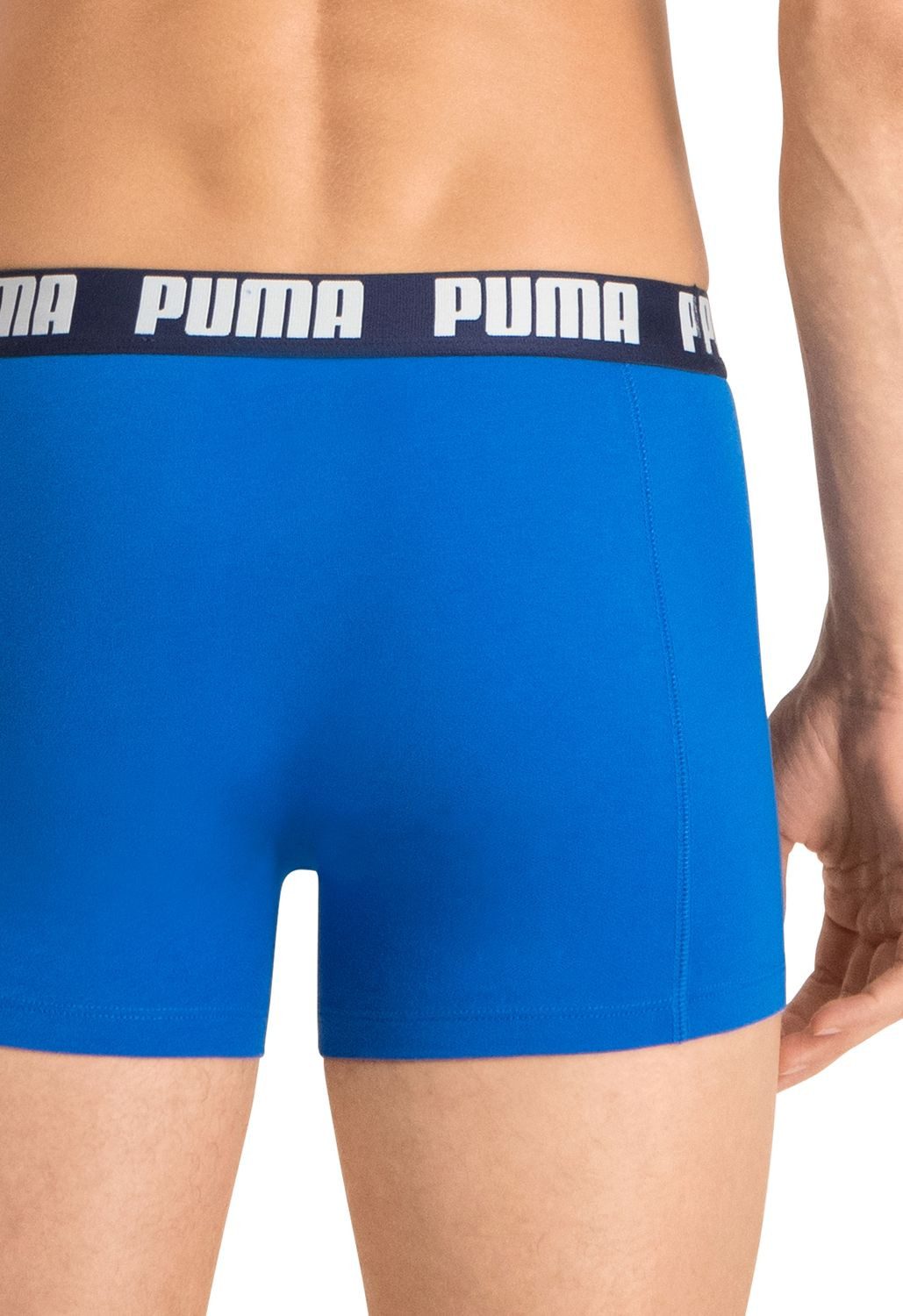 PUMA BODYWEAR Boxershorts Basic elastischer Logo-Bund, Baumwollmix, 4er Pack