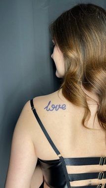 FOREVER NEVER Schmuck-Tattoo Love Schriftzug