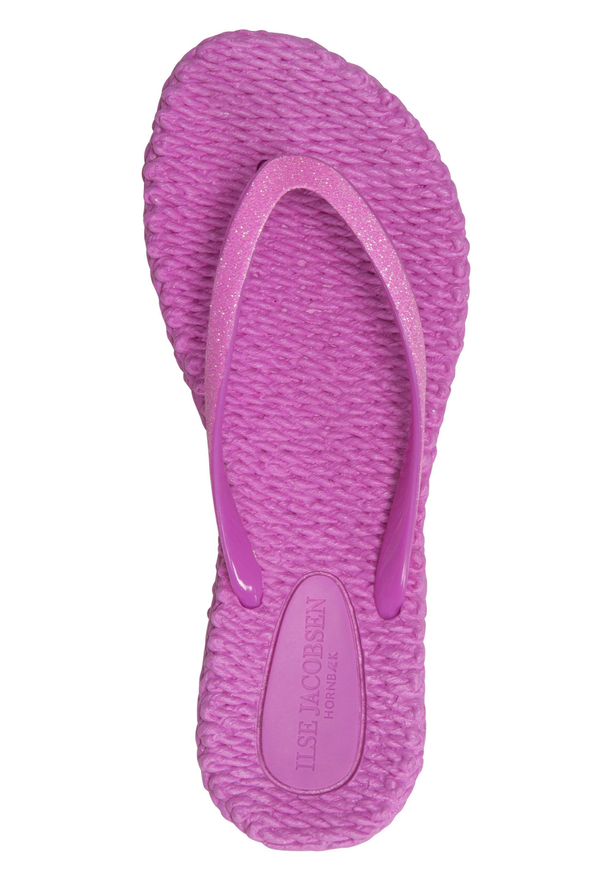 Ilse Jacobsen CHEERFUL01 Zehentrenner Leicht & flexibel, Massageeffekt, mit Glitzer, hoher Tragekomfort