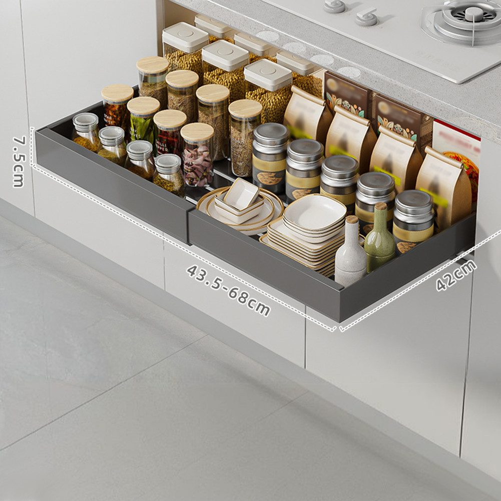 GarveeMore Küchenorganizer-Set Ausziehbarer Schrank-Organisator fixiert mit günstig online kaufen