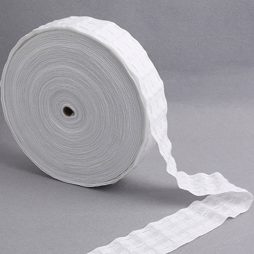 Kräuselband Kräuselband Gardinenband Vorhangband zum Aufnähen Faltenband 75mm, FELIXLEO