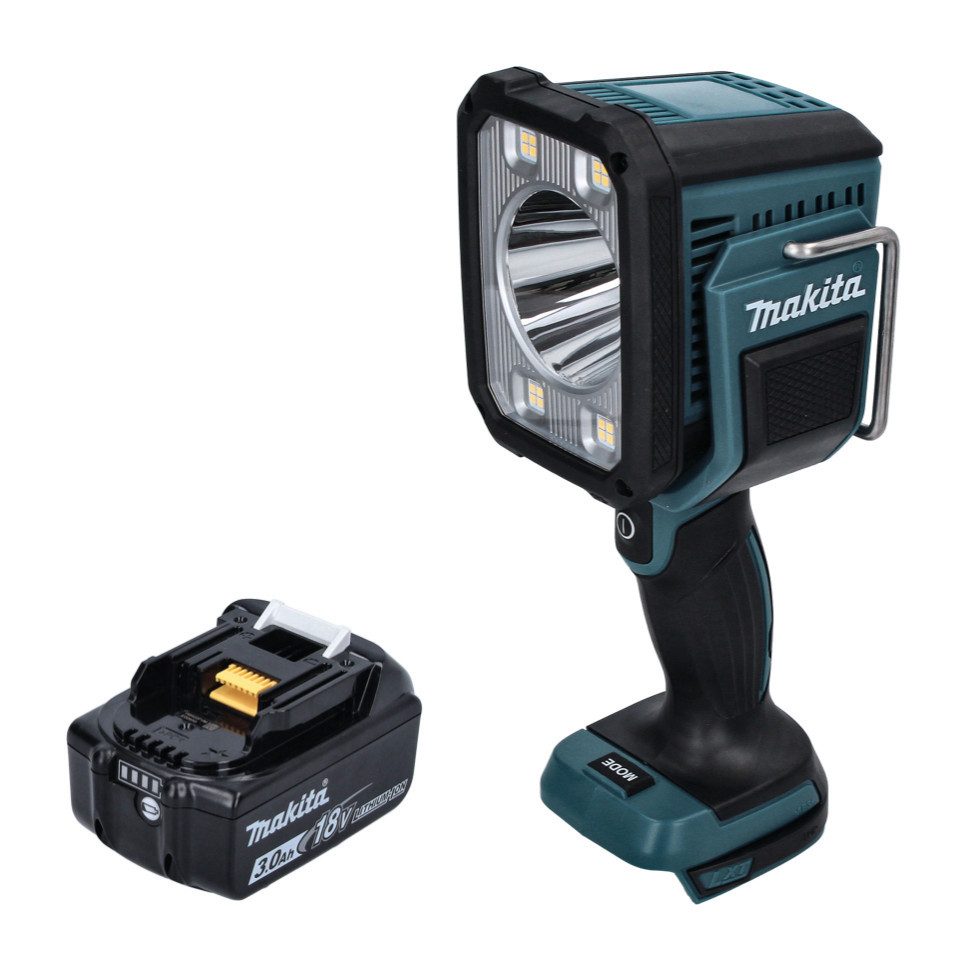 Makita Baustrahler DML 812 F1 Akku LED Handstrahler Taschen Lampe 18 V 1250 lm + 1x Akku