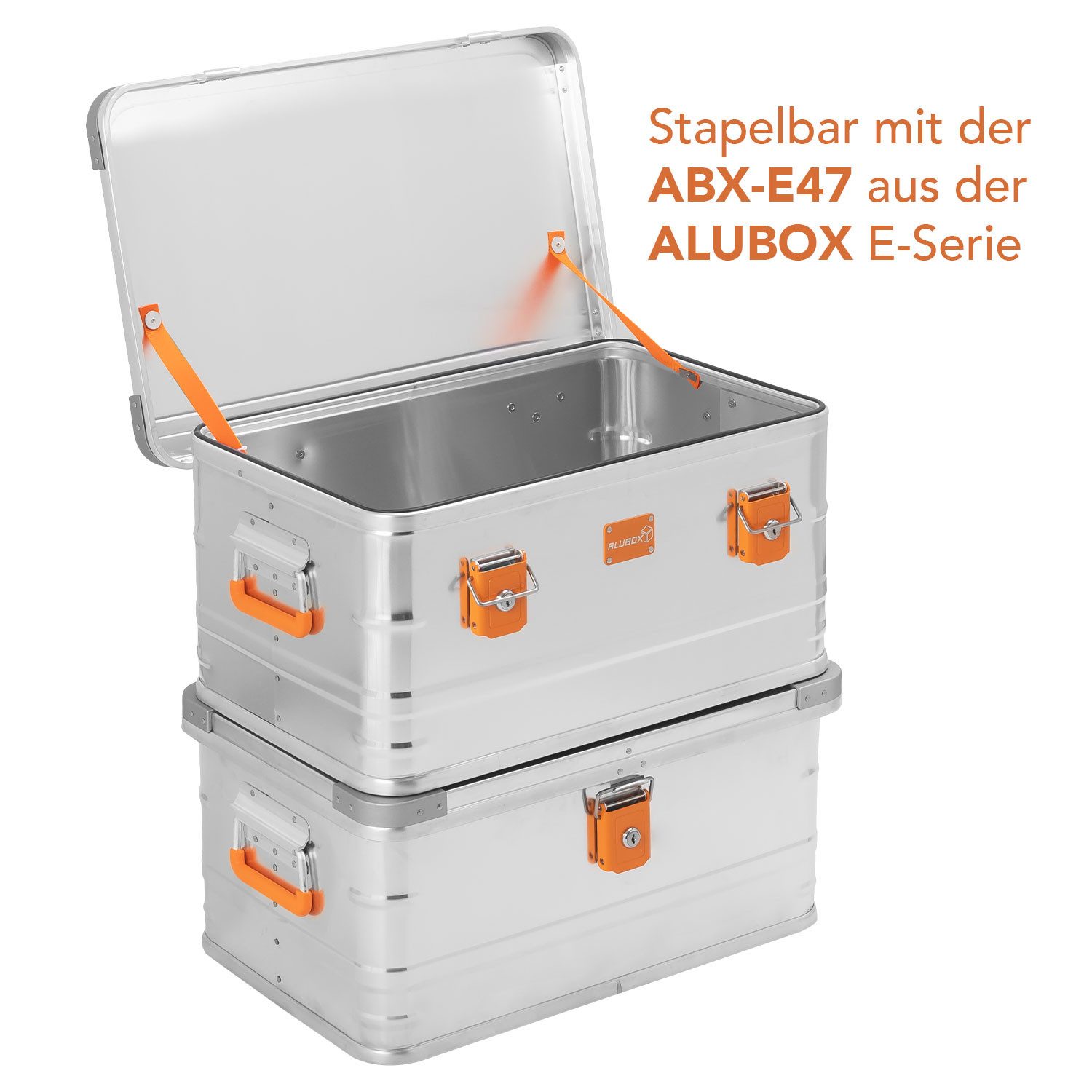 ALUBOX Aufbewahrungsbox Campingküche Kochbox 47 Liter inklusive Standfuß, abschließbar - höhenverstellbarer Standfuß - Isoliereinsatz