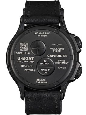 U-Boat Schweizer Uhr U-Boat 9675 Capsoil Doppiotempo DLC GMT Herrenuhr
