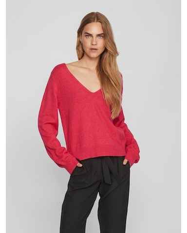 Vila V-Ausschnitt-Pullover VIRIL REV V-NECK L/S TOP - NOOS