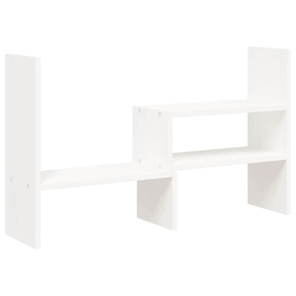vidaXL Monitorständer Monitorständer Weiß (39-72)x17x43 cm Massivholz Kiefer