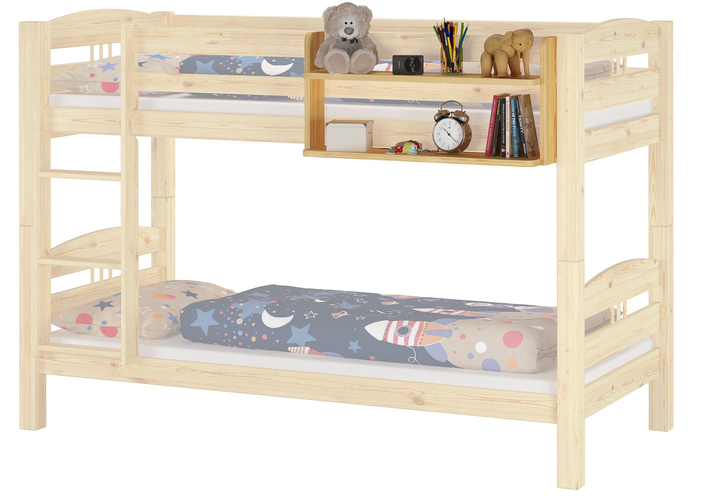ERST-HOLZ Wandregal Regal Wandregal Bücherbord Bücherregal Kiefer Massiv