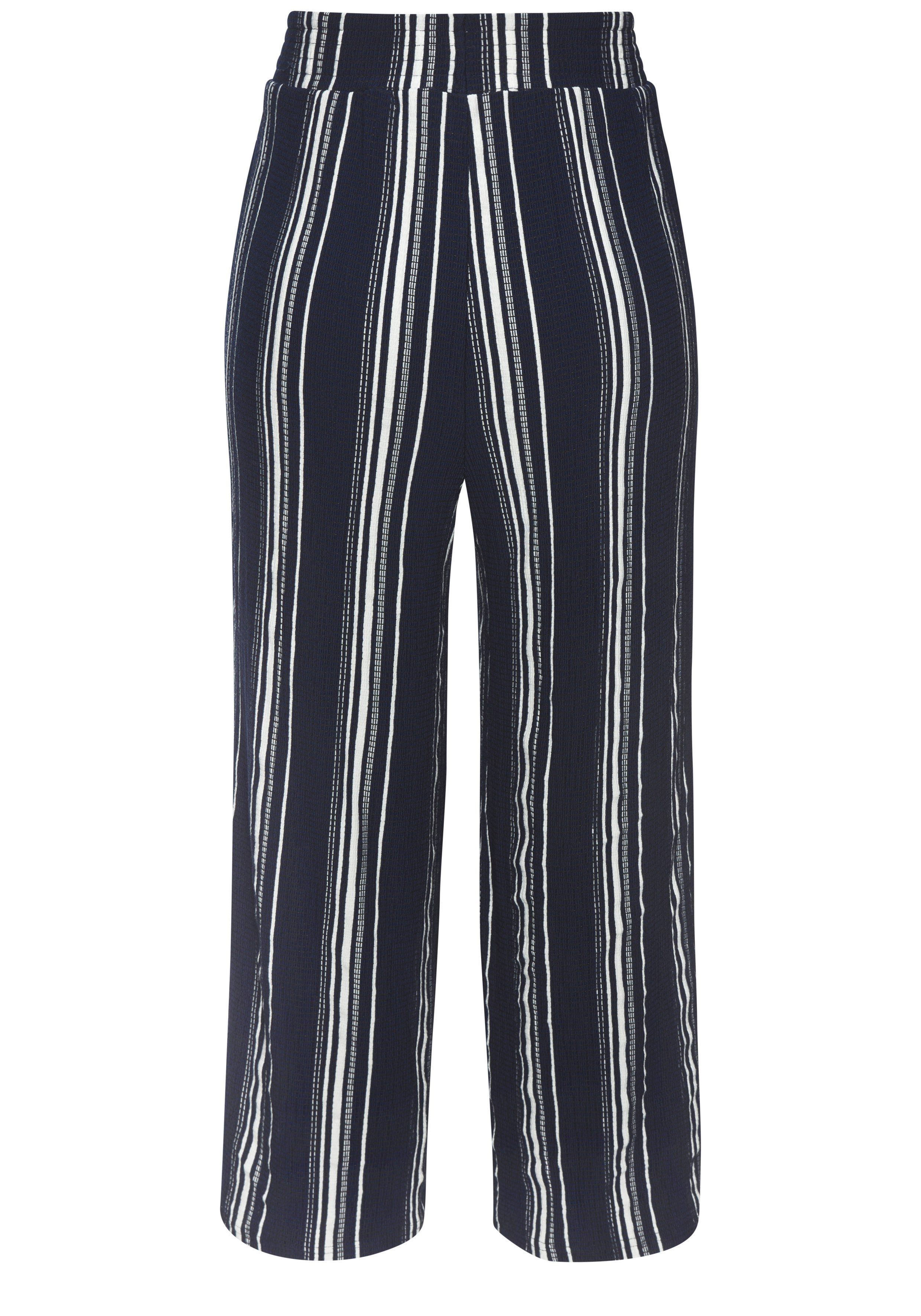 LASCANA 7/8-Hose mit locker-luftigem Bein aus strukturierter Ware, sommerliche Schlupfhose, Strandhose