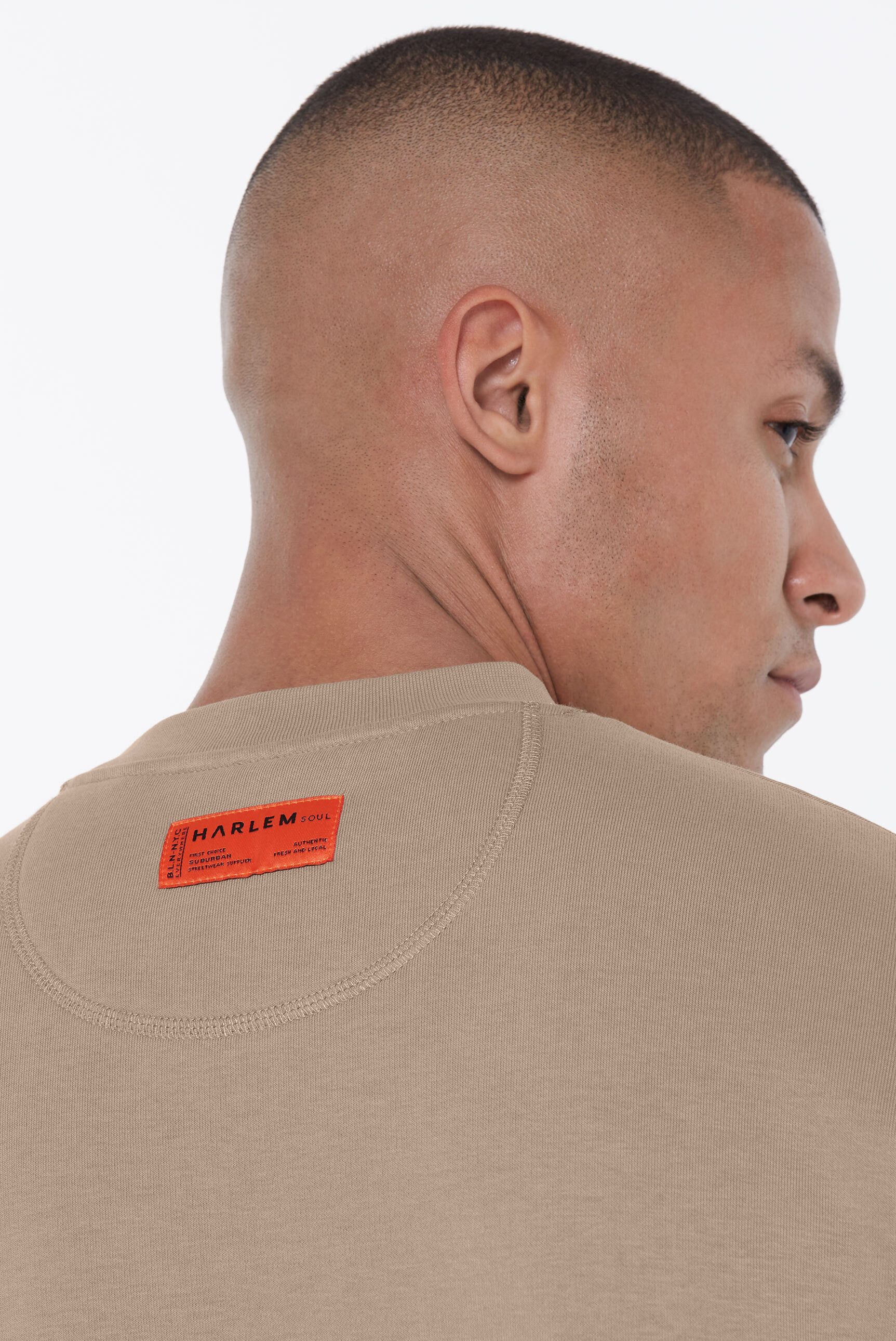 Harlem Soul Sweater mit Frottee Lettern