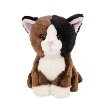 Teddys Rothenburg Kuscheltier Kuscheltier Katze dunkelbraun/schwarz/weiß 18 cm