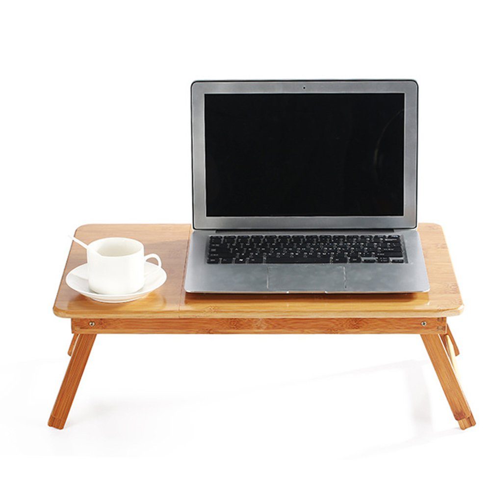 Laptoptisch aus Bett Höhenverstellbar fürs Schreibtisch HomeMiYN Bambus