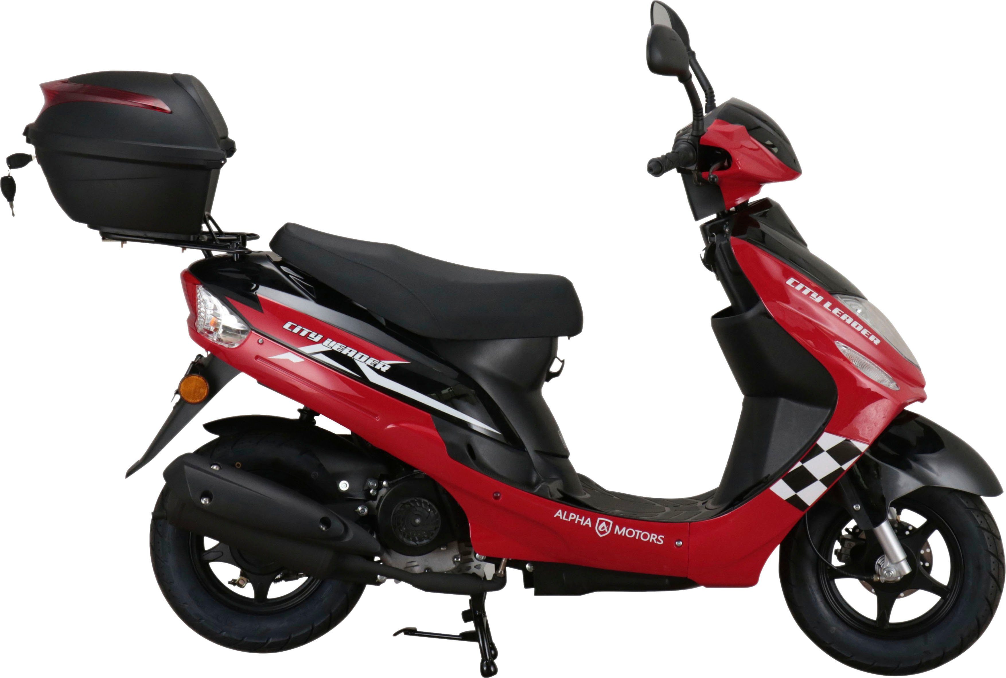Alpha Motors Motorroller CityLeader, 50 ccm, 45 km/h, Euro 5, inkl. Topcase