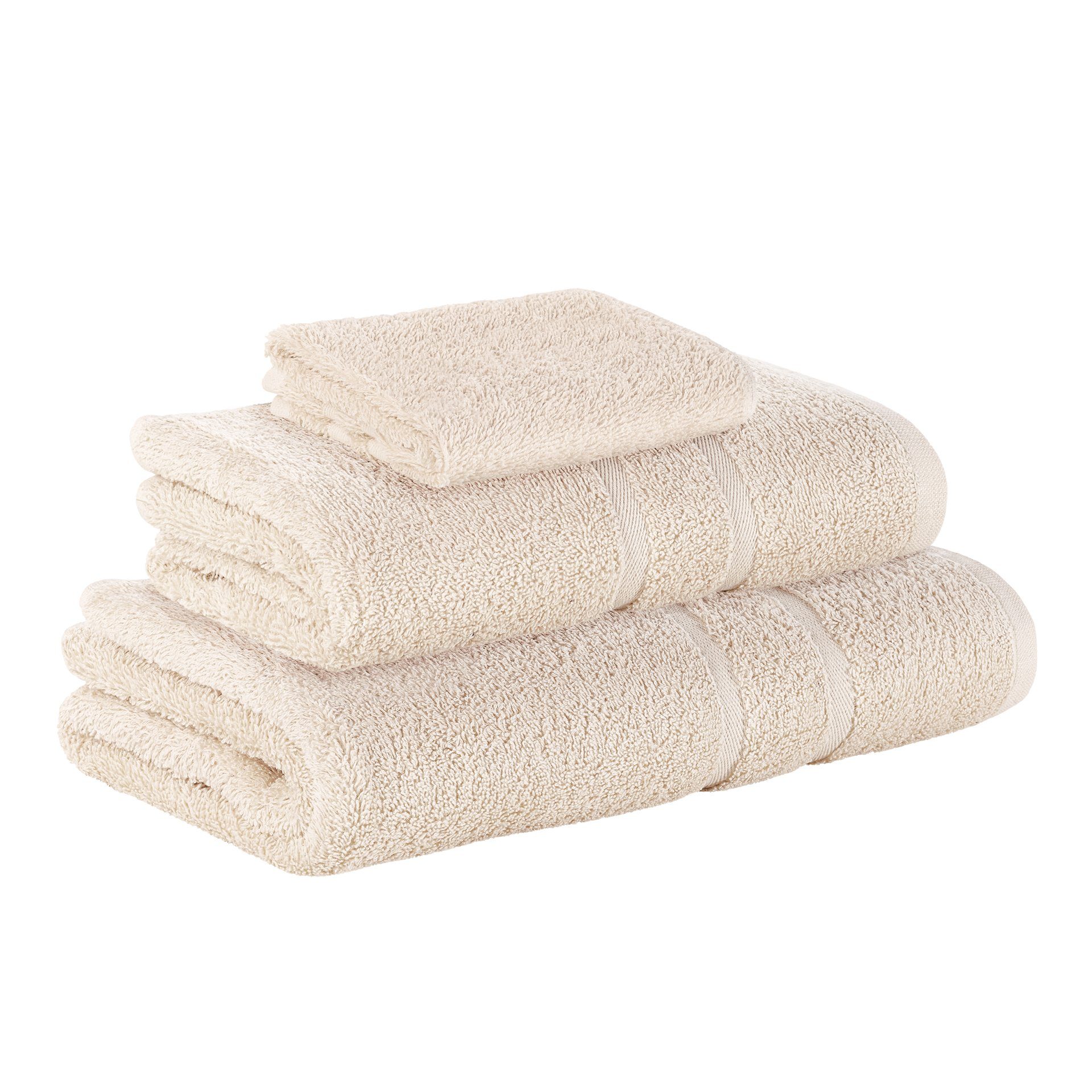 100% Gästehandtuch Handtuch Handtuch SET Set Farben Creme in (3 500 GSM Baumwolle Pack, Teilig) 1x Baumwolle 500GSM 1x Duschtuch 1x verschiedenen Frottee StickandShine 100% als Handtuch 3er