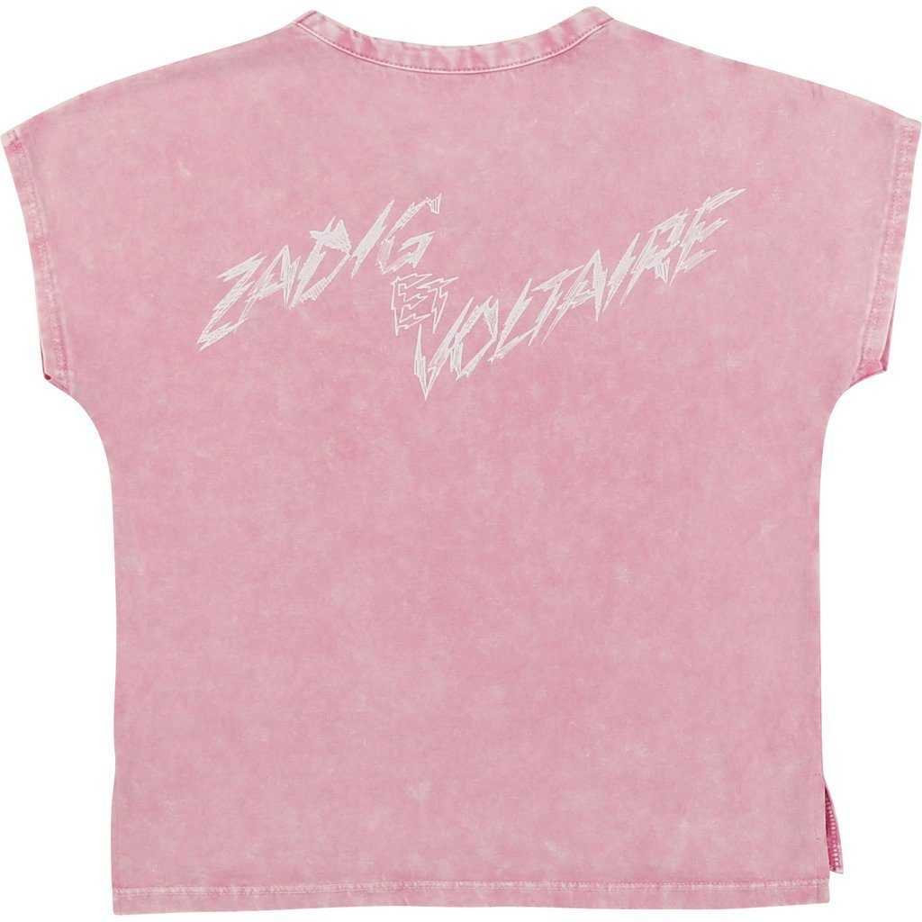 Zadig Voltaire & ZADIG T-Shirt Look Print-Shirt Vintage rosa & VOLTAIRE in